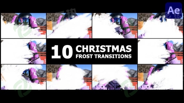 AE模板-圣诞霜冻过渡转场动画 Christmas Frost Transitions-CG炙热-本站提供的软件只作学习交流使用，仅供个人研究，请勿用作商业用途。